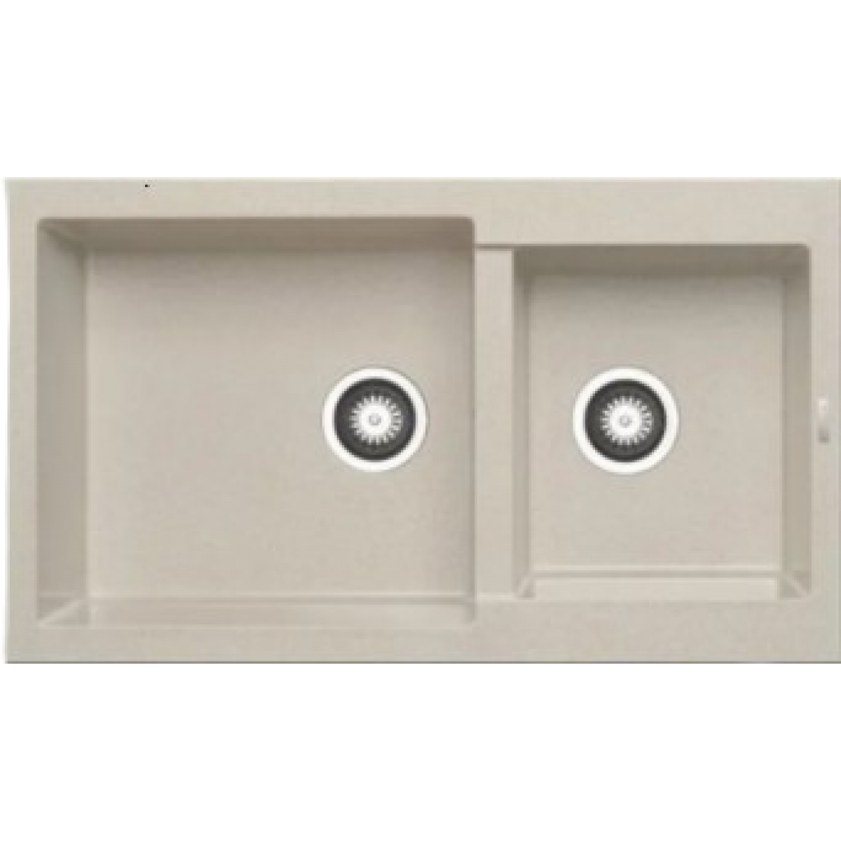 Pyramis 百利美 079812011 大小孖盆單翼花崗岩星盆 (杏色)