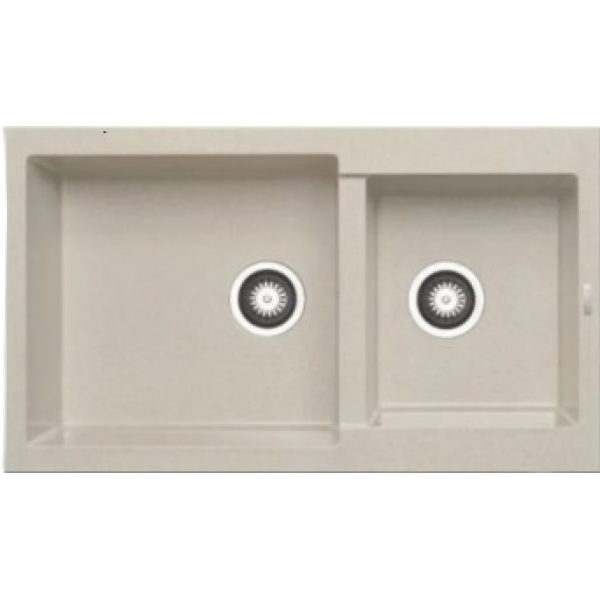 Pyramis 百利美 079812011 大小孖盆單翼花崗岩星盆 (杏色)