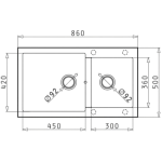 Pyramis 百利美 079812011 大小孖盆單翼花崗岩星盆 (杏色)
