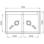 Pyramis 百利美 079811111 孖盆花崗岩星盆 (米色)