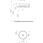 VitrA 4334B003-1361 W.Jewels 圓形台上盆 (白色)