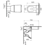 VitrA Integra 7044B Rim-ex 無坑自由咀座廁