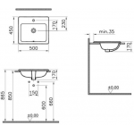 VitrA 5464B003-0001 S20 台下盆 (白色)