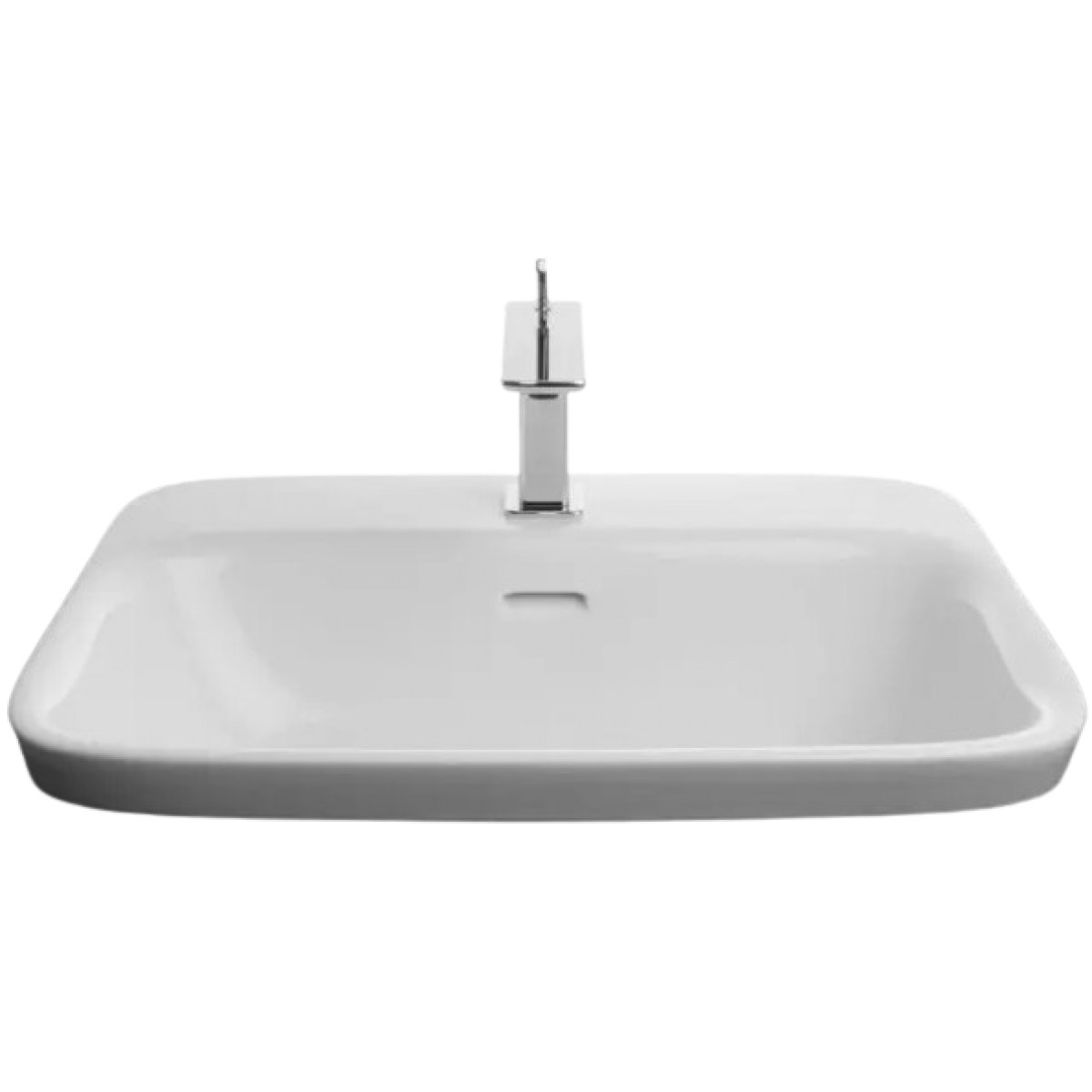 Valdama SOL1500/1 長方形半藏臺上面盆 (光白)