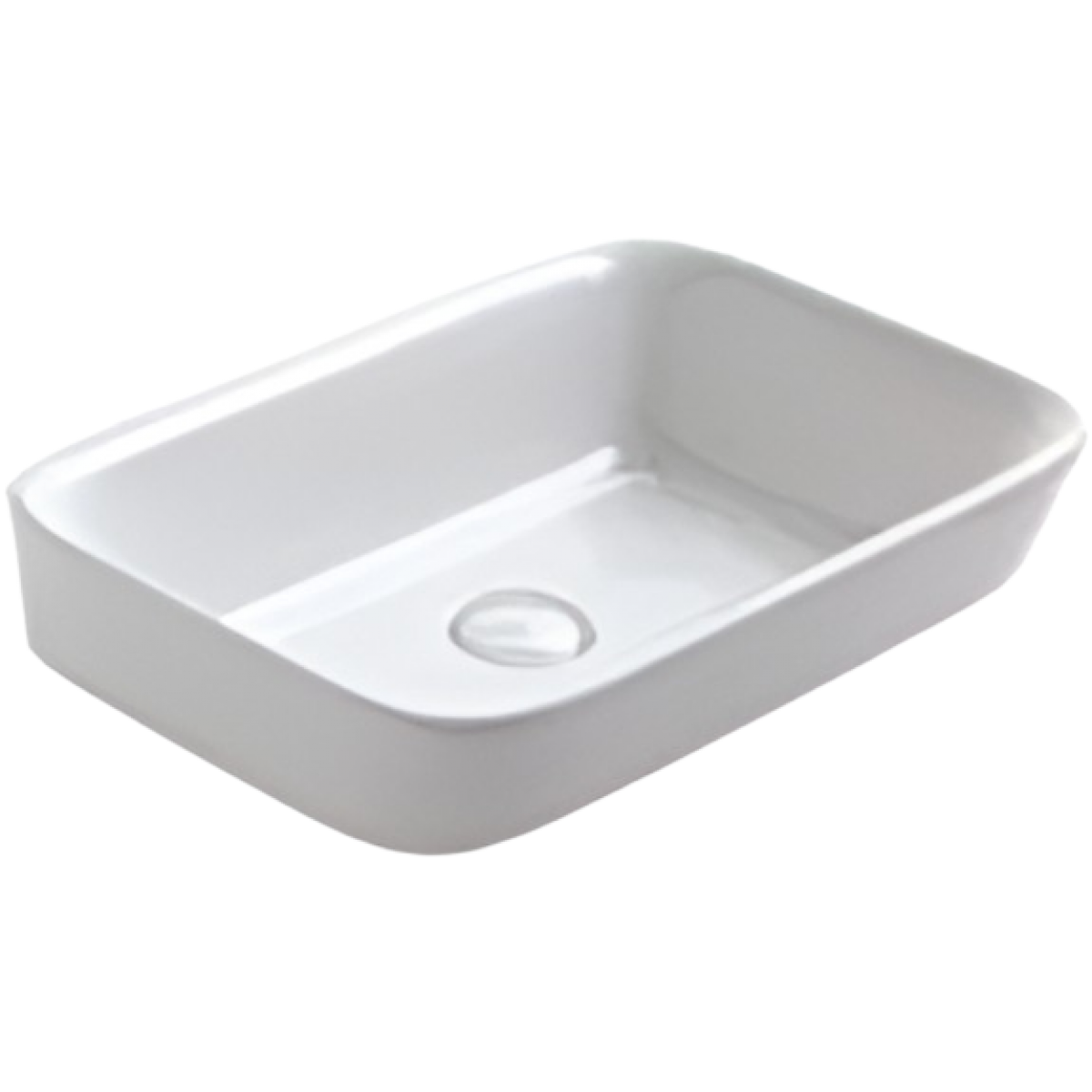 Valdama SOL0600 長方形半藏臺上面盆 (光白) (配PI2UC00去水)
