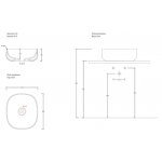 Valdama SEL01 方形臺上面盆 (PI2UC00 去水) (光白)