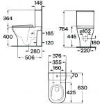 Roca Optica Rimless® Vortex 自由咀分體座廁配歐洲製造歐樂油壓板套裝 (341V1D+342V16+801F72)