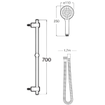 Roca A5BG409C0N Sensum 110/3 3速花灑連企柱套裝