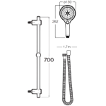 Roca A5BG414C0N Plenum 130/3 3速花灑連企柱套裝