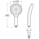 Roca A5BG114C0N Plenum 3速手持花灑
