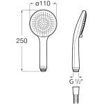 Roca A5BG109C0N Sensum 3速手持花灑
