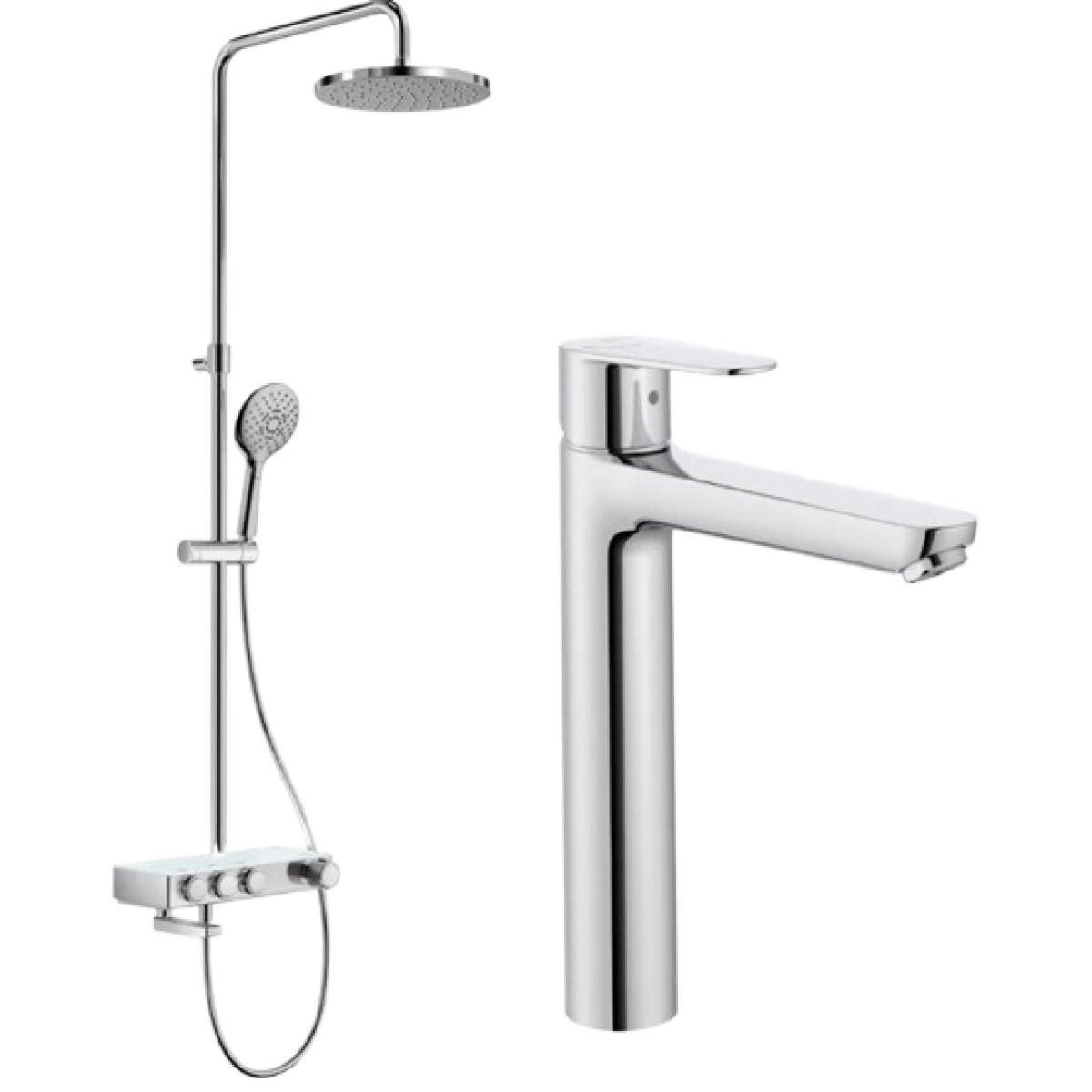 Roca 5A3C4FC00+5A9H09C0N 高身面盆龍頭 連 恒溫淋浴柱連浴缸龍頭 