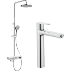 Roca 5A3C4FC00+5A9H09C0N 高身面盆龍頭 連 恒溫淋浴柱連浴缸龍頭 