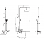 Roca 5A3C4FC00+5A9H09C0N 高身面盆龍頭 連 恒溫淋浴柱連浴缸龍頭 