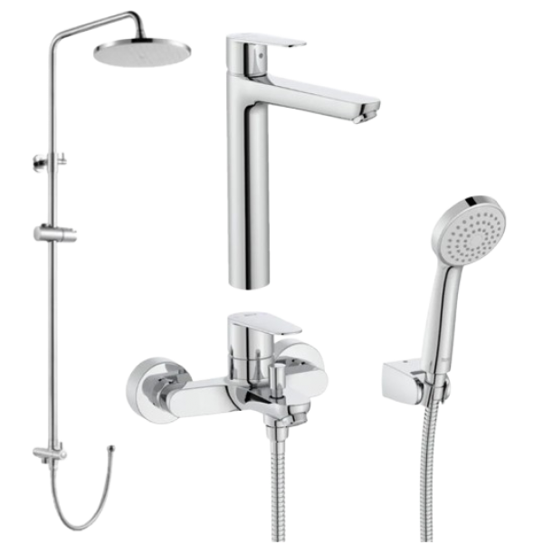 Roca 5A3C4FC00+5A014FC00+5B5450C0N Victoria Plus 龍頭套裝