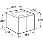 Roca Wild 3279AE+Z802D60LWH 一體式面盆+雙門面盆櫃套裝