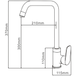 Well Bloom Italy 16523BD 165系列 黑拉絲星盆龍頭