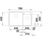 Blanco LEGRA 8 526223 花崗岩星盆