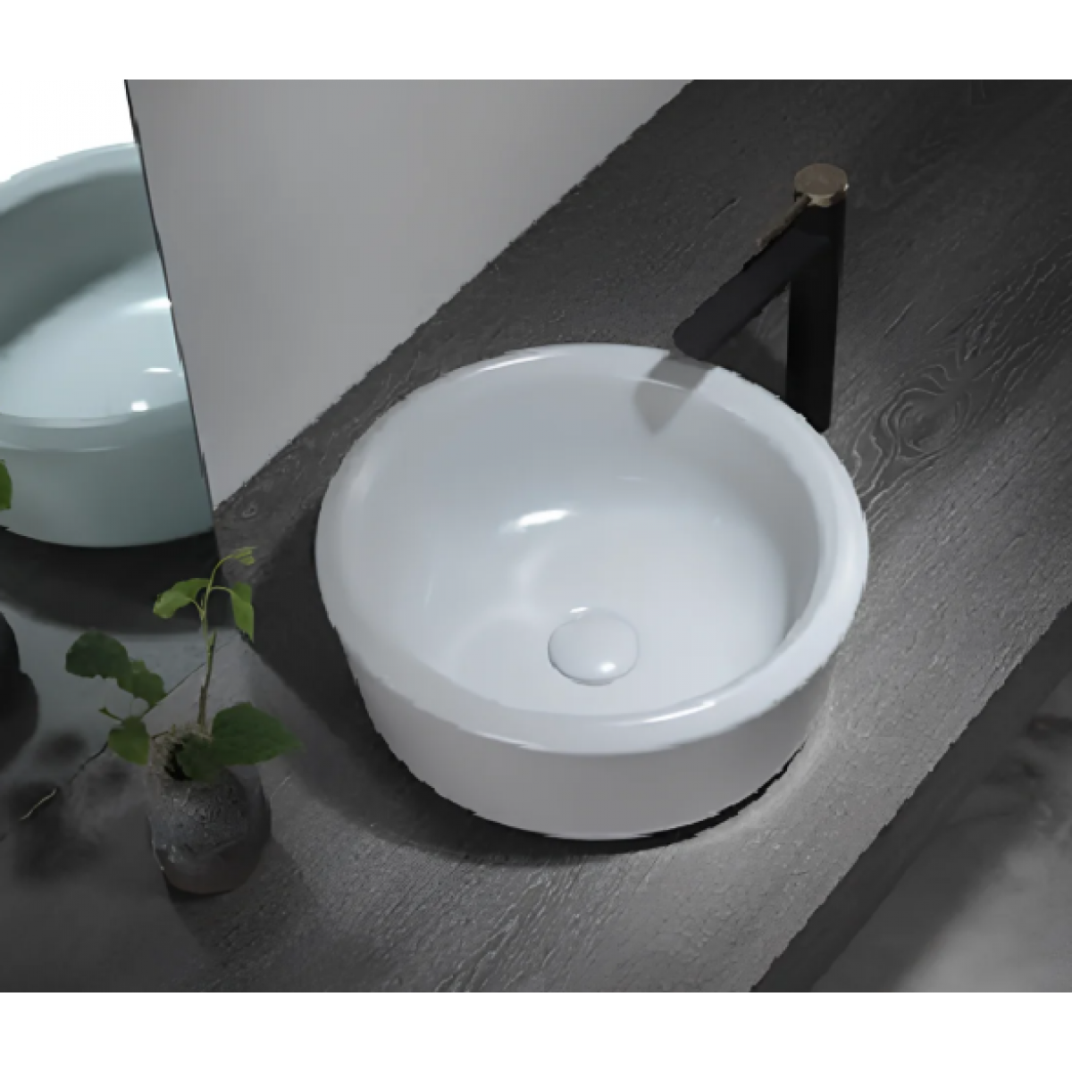 GoBoss VA06-06 白圓形台上盆 (包含去水)