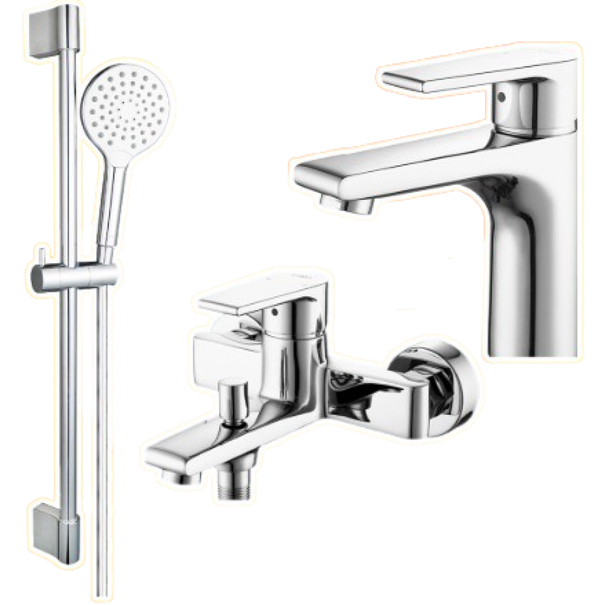 GoBoss 683 優惠套裝 (龍頭 + 浴缸龍頭 + 淋浴套裝) (槍灰色)