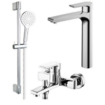 GoBoss 683-06 優惠套裝 (高身龍頭 + 浴缸龍頭 + 淋浴套裝) (槍灰色)