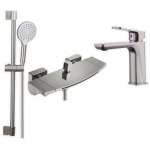 GoBoss 282 3合1優惠套裝 (龍頭 + 浴缸龍頭 + 淋浴套裝) (拉絲鋼色)