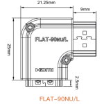 Zeskit FLAT-90NU 鋅合金 HDMI 90度轉接頭 (左)