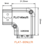 Zeskit FLAT-90NU 鋅合金 HDMI 90度轉接頭 (右)