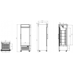 Rasonic 樂信 RCN-FDW5501 直立式冷藏展櫃