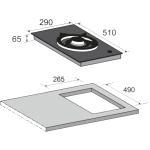 Cristal 尼斯 V29VNTG 29厘米 單頭嵌入式氣體爐
