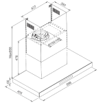 Cristal 尼斯 C1803ASS 90厘米 煙導式抽油煙機