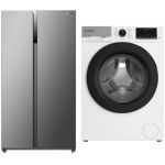 【期間限定】Hitachi 日立 HRSN9552DXHK 525公升 對門式雪櫃 (炫酷鋼灰) (包拆箱埋位) + BD-80YFVE 8.0公斤 1400轉 變頻 蒸氣護理 前置式滾桶洗衣機