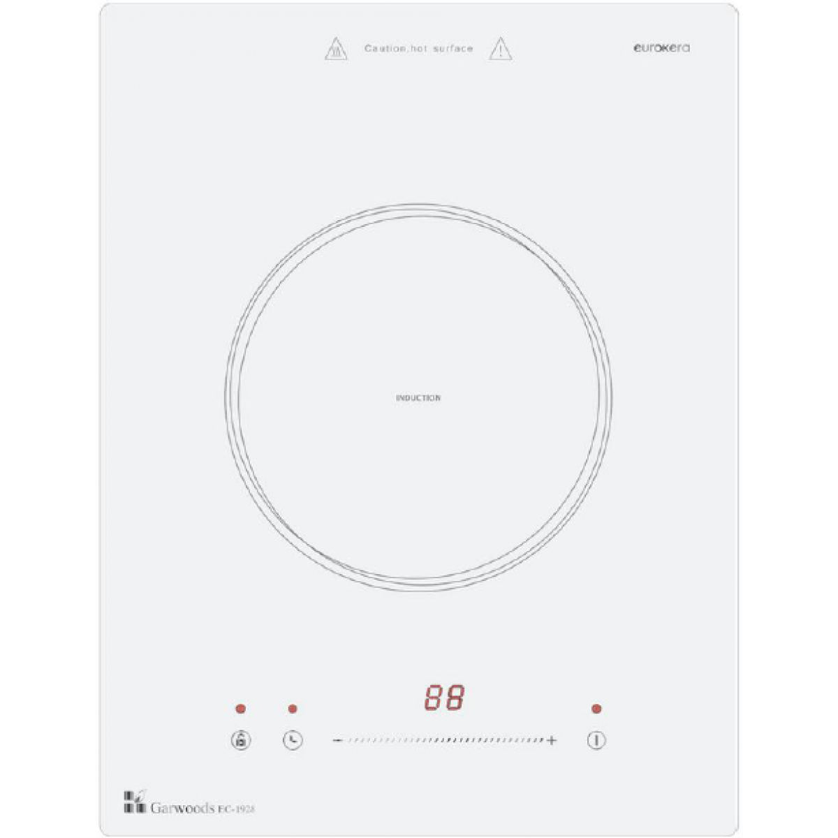 Garwoods 英國樂思 EC-1928 345毫米 單頭電磁爐 (晶白色)