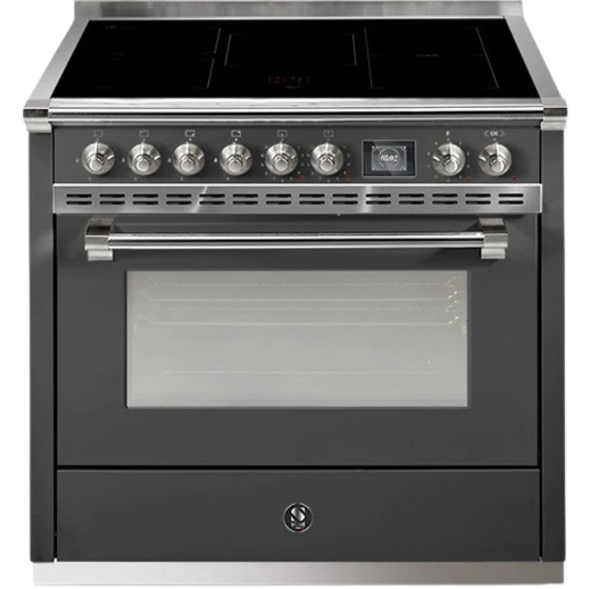 Steel AQ9S-5FI 90厘米 Ascot 感應式獨立式烤箱 (黑色)