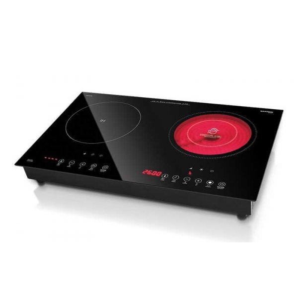 GERMAN POOL 德國寶 GIH-DD28B 5400W 嵌入式電磁電陶爐 | 雙爐頭、德國SCHOTT玻璃、10段火力