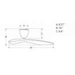 Iconic SYCAMORE 54吋天花吊扇 (啞白色) - 梧桐樹莢設計、牆壁開關、3種速度
