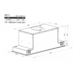 GARWOODS HT2750G 樂思75厘米遮罩式抽油煙機 強化玻璃面