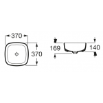 Roca Inspira 327502 角形座枱洗臉盆