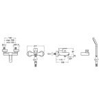 Roca L20 A5A0109C02 浴缸龍頭連花灑