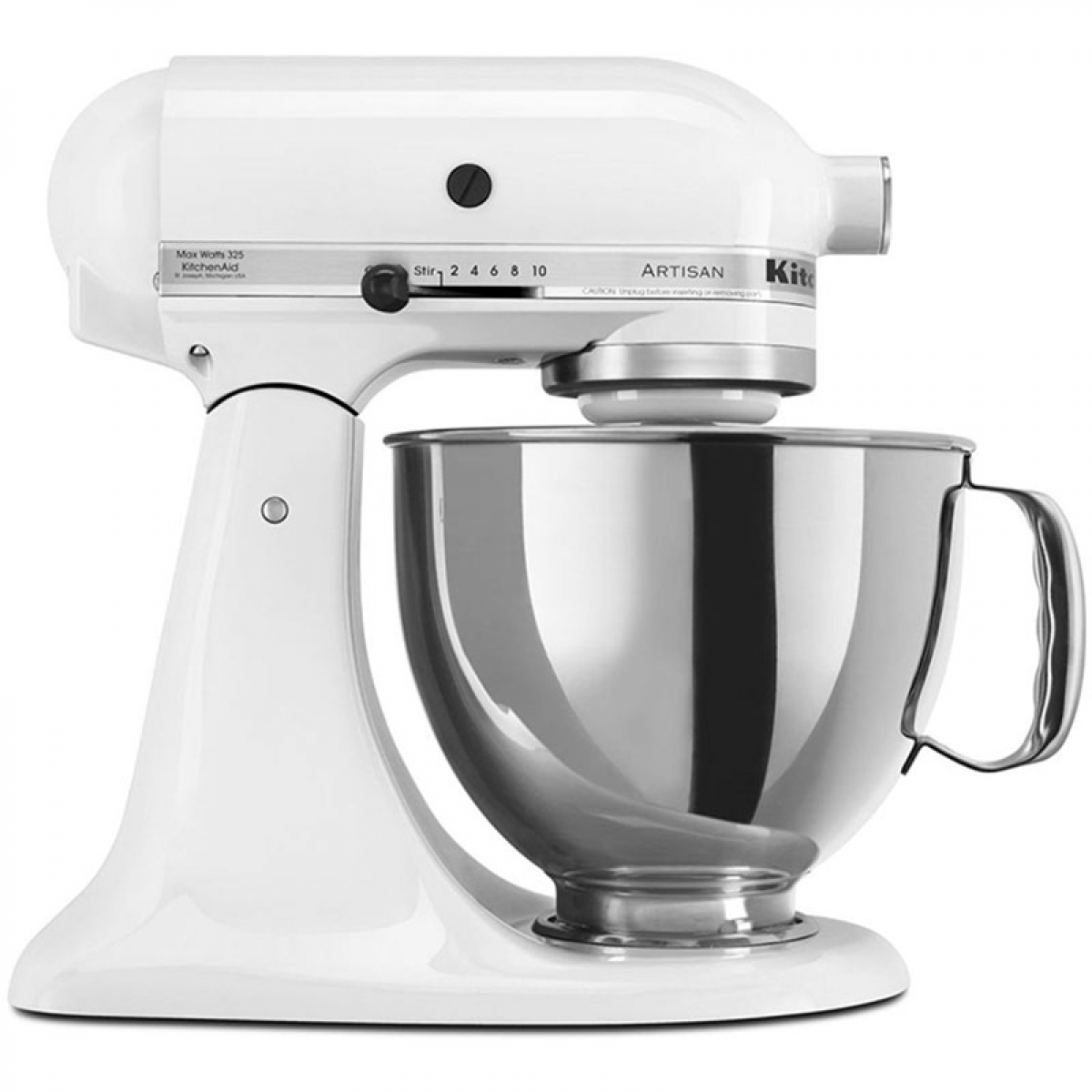 KitchenAid 5KSM150PSBWH 4.8公升 Artisan 抬頭式廚師機 (牛奶白)