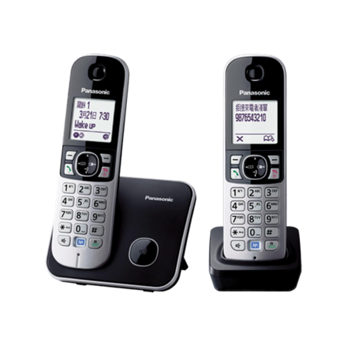 Panasonic 樂聲 KX-TG6812HK DECT數碼雙子機無線電話 (後備供電)