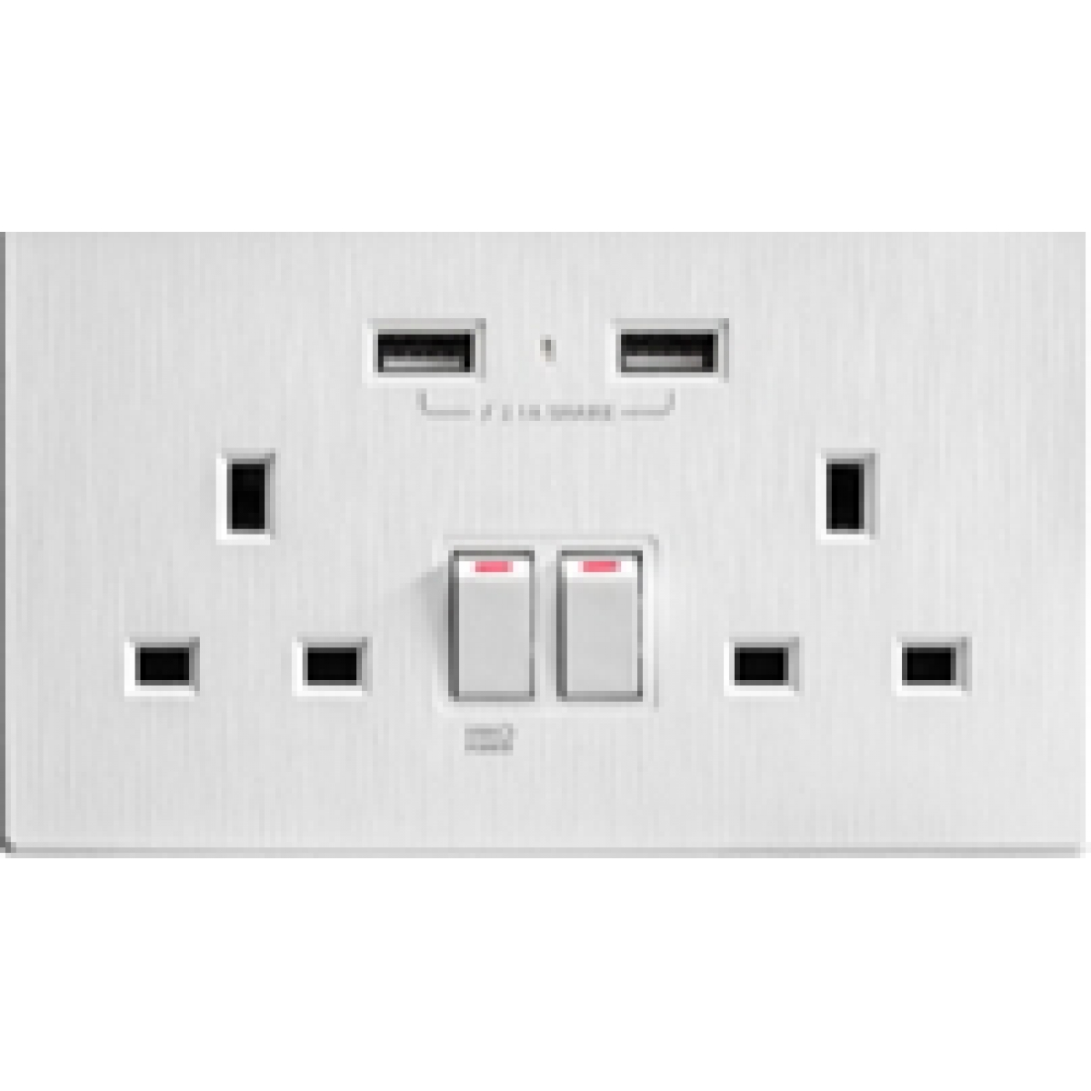 M2K AP202AP4-W 4.2A雙USB充電面板（光亮白，白色）