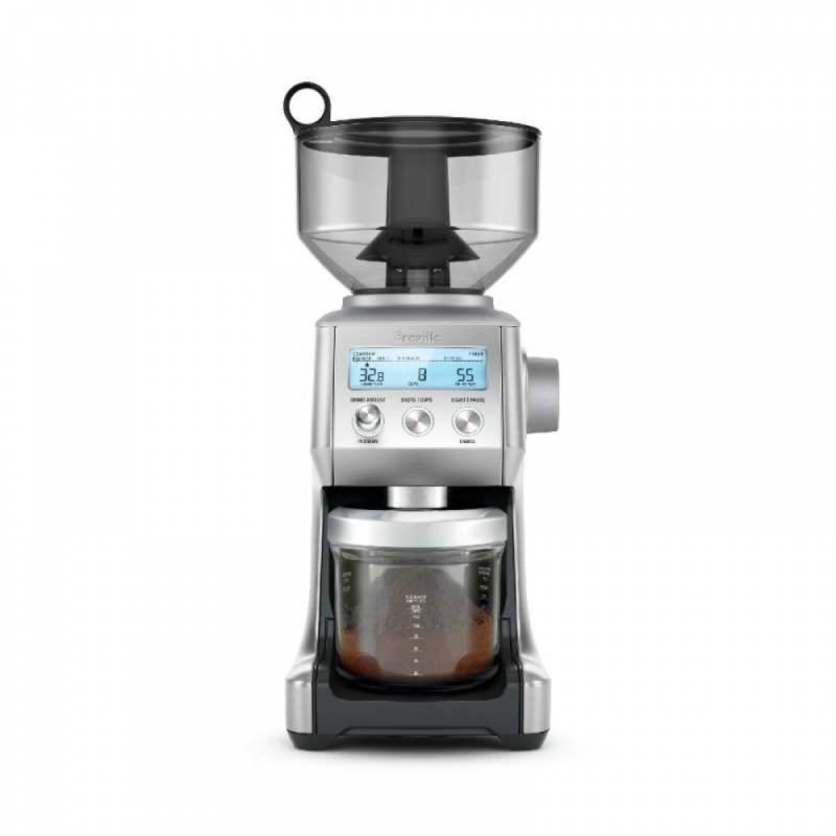 BREVILLE BCG820BSS 智能錐形刀盤咖啡豆研磨機：60段研磨設定，Dosing IQ™技術