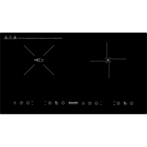 Baumatic BHIC243 68厘米嵌入式電磁及電陶爐：混合烹飪，10段火力，兒童安全鎖
