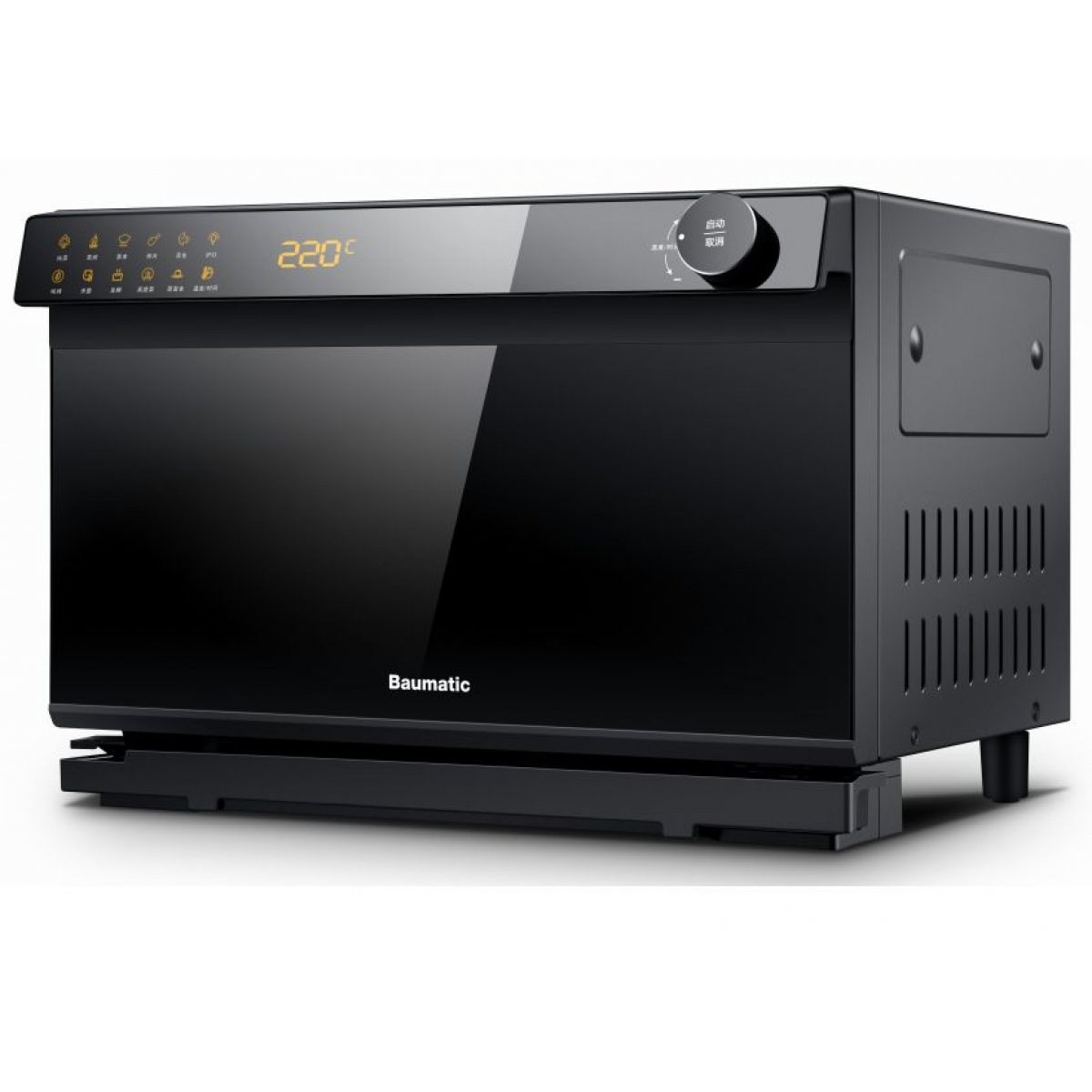 Baumatic BSQ2808BL 26公升黑魂系列座檯式蒸焗爐：9種烹飪功能，50預設菜單，雙層玻璃門