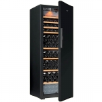 EuroCave E-PURE-L Multi Temperature Zone Wine Cooler (215/bottles) (Nero Black) (3 Sliding + 3 Wooden Shelves)
