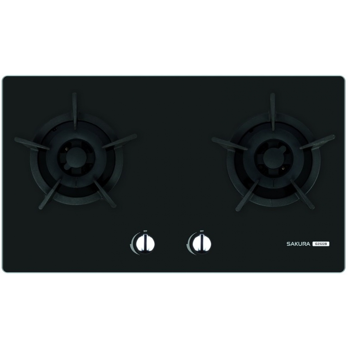 SAKURA 櫻花 G2522B-LPG雙頭石油氣爐｜4.3kW強化玻璃面板
