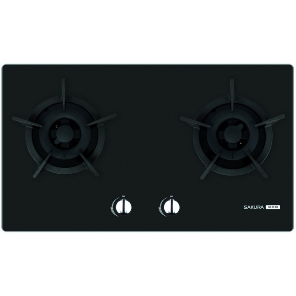 SAKURA 櫻花 G2522B-LPG雙頭石油氣爐｜4.3kW強化玻璃面板