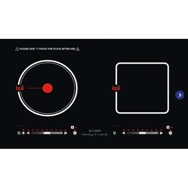 Izu 伊豆 IH-2.8KW 73cm 嵌入式電磁+電陶爐 - 智慧功率共享、多重保護