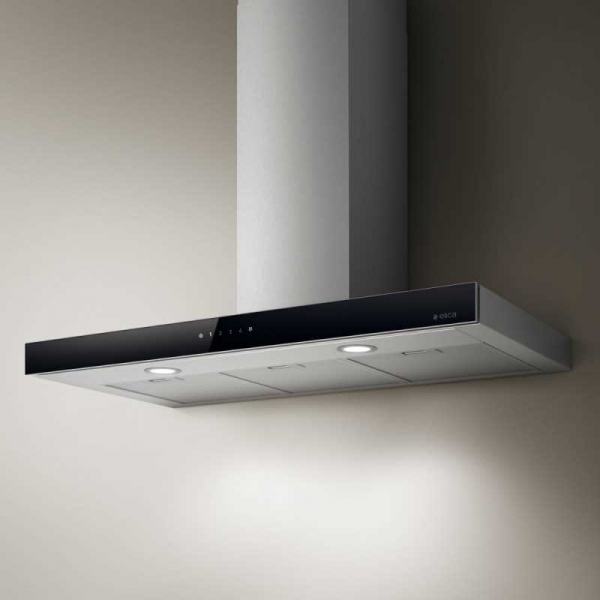 ELICA JOY BLIX/A/90：90厘米掛牆式抽油煙機，1000m³/h，不銹鋼黑玻璃